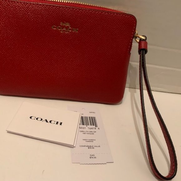 Coach Wristlet purses Red or Black New - Picture 2 of 2